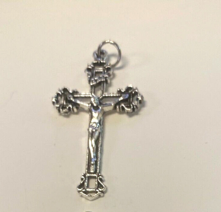 Celtic  Crucifix Pendant 1.75" Silver Plated,  New #14