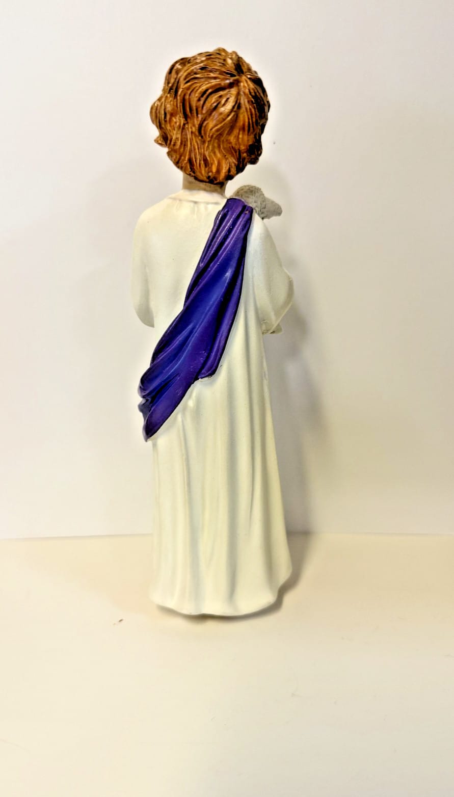 Boy Jesus with Lamb figurine, 7-inch Christian religious statue by Journeys of Faith, detailed depiction of boy holding a lamb.
