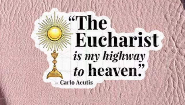 Blessed Carlo Acutis,(Apostle of the Eucharist) Eucharist Sticker,  New #PC-122