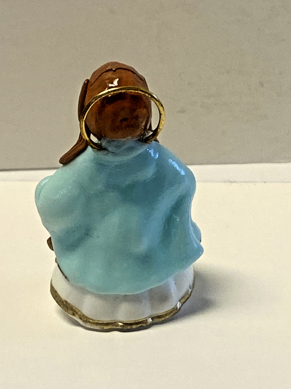 Miniature Immaculate Heart of Mary statue, 1.50 inches, religious collectible from Colombia featuring intricate design.