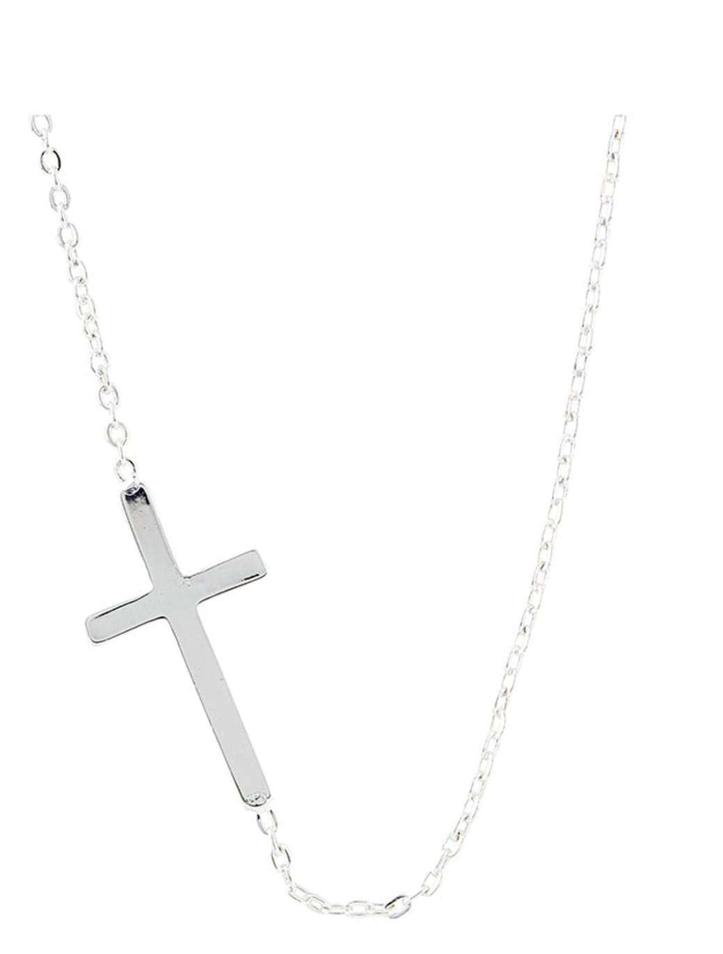 Silver Cross 18" Necklace, New #AB-389-R2 Journeys of Faith Collectibles:Religion & Spirituality:Christianity:Jewelry