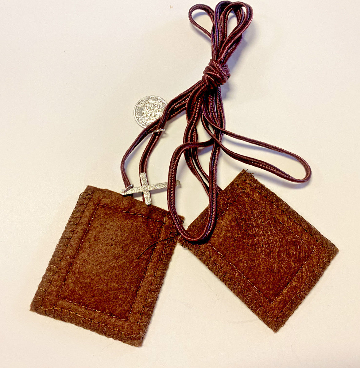 Our Lady of Mt Carmel & St Simon Stock Brown Scapular, New #AB-441-R2