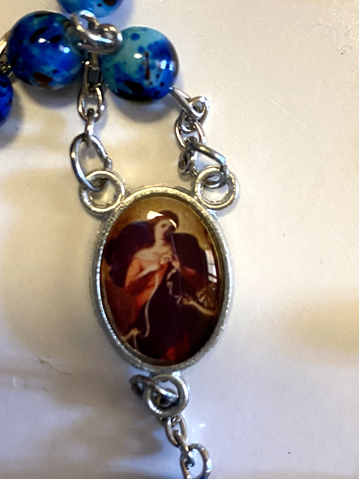 Our Lady Undoer (Untier) of Knots Rosary, Prayer Card, Rosary & Pouch, New