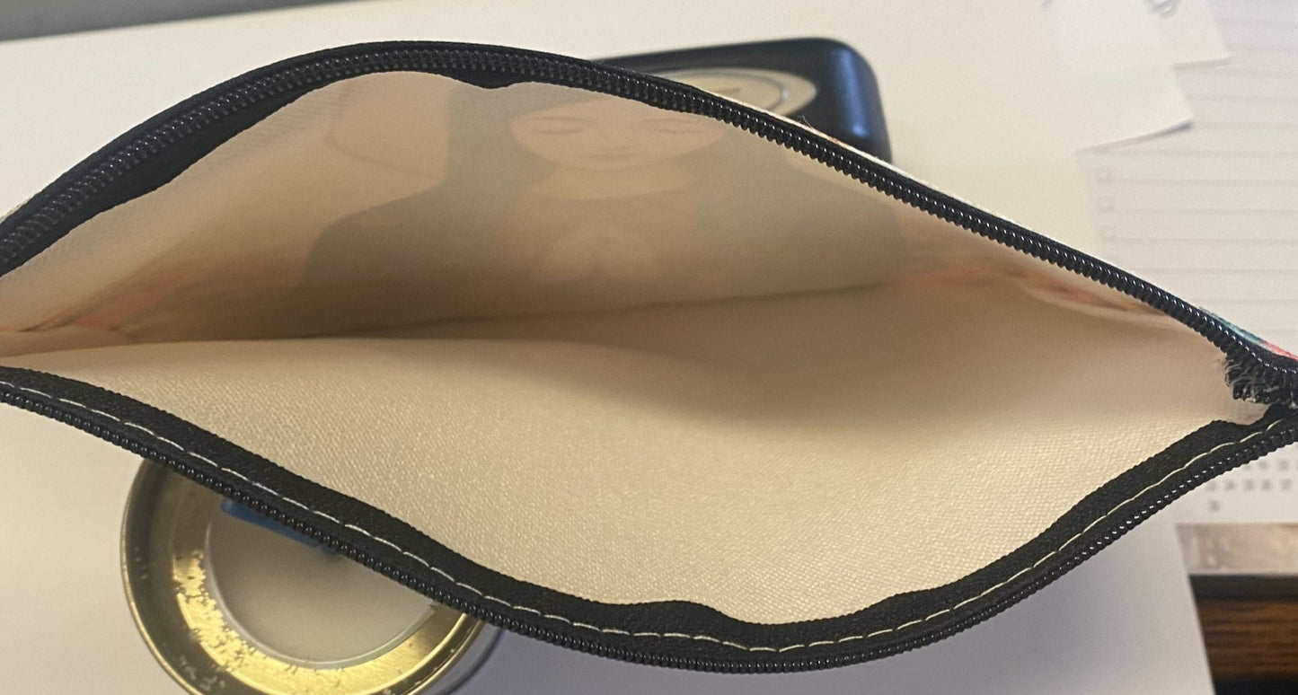 Virgin Mary Floral Design Pouch, New, #AB-308-R2 - Journeys of Faith