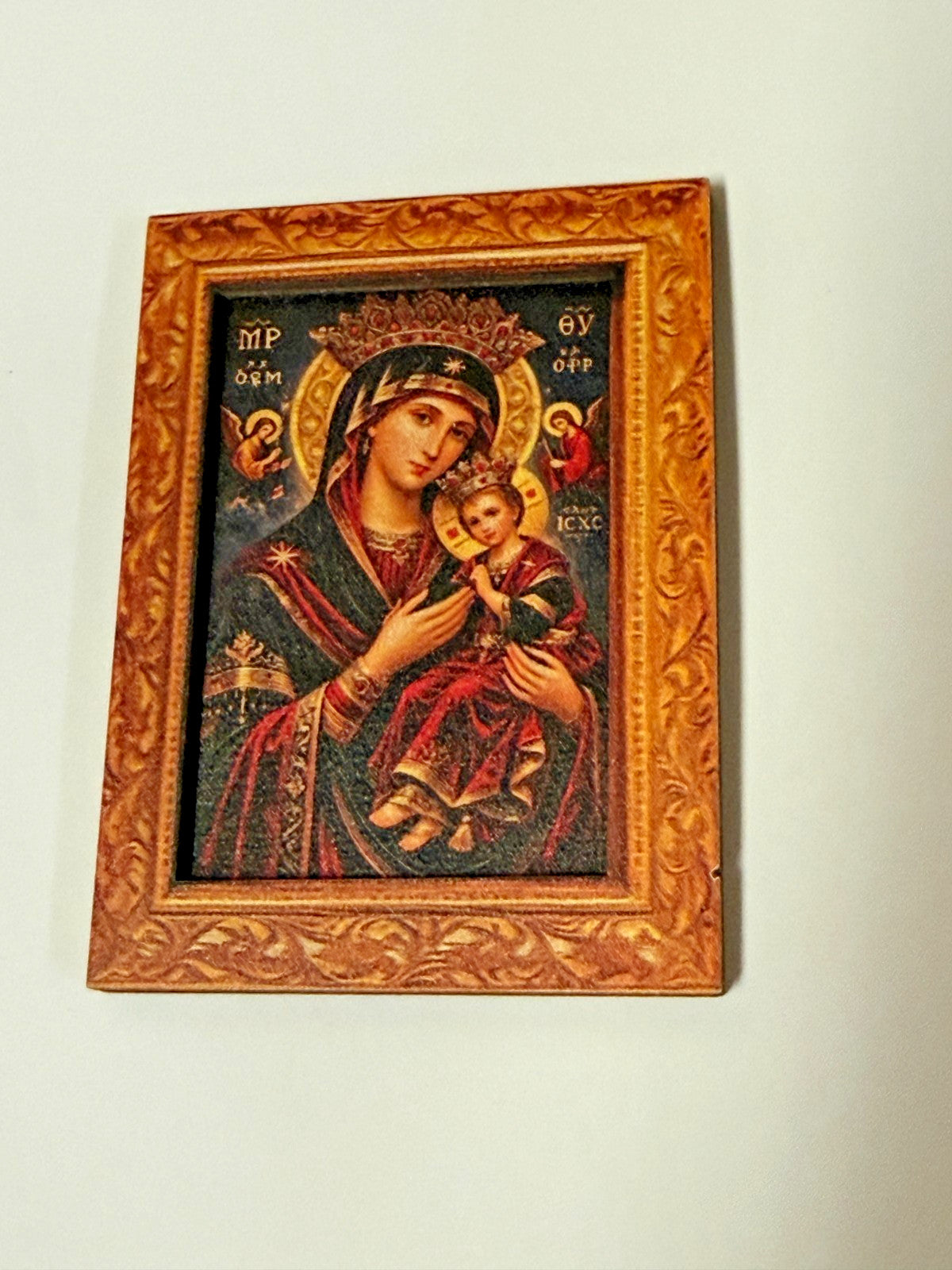 O L of  Perpetual Help Icon Image, Small Wood Magnet, New #Gftshp-262