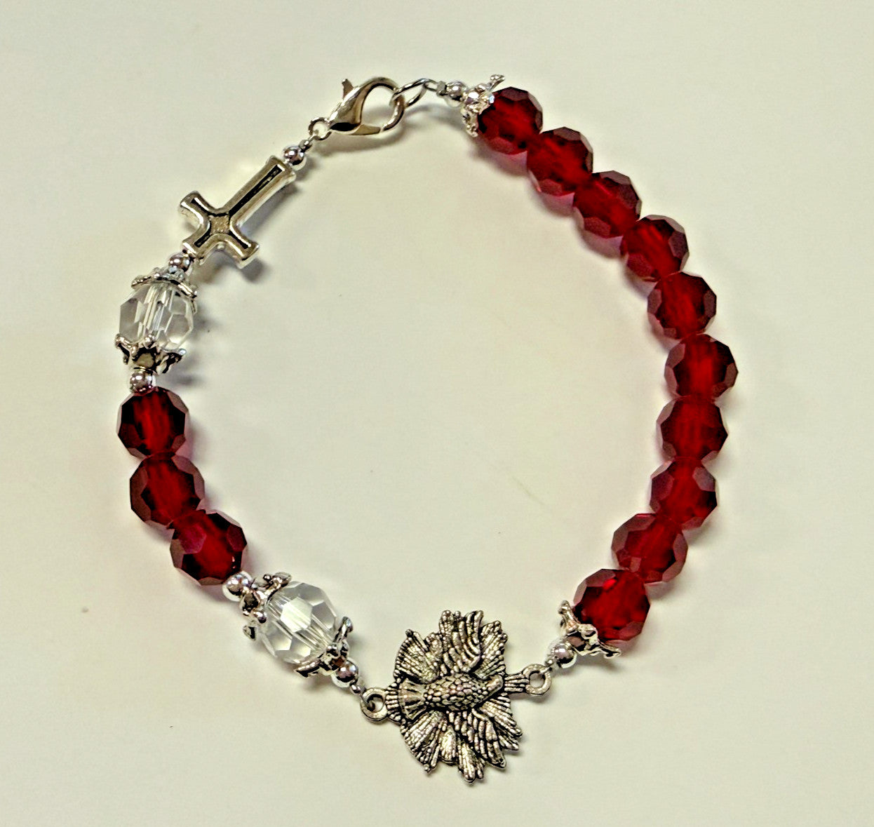 Confirmation Red Glass 7" Bracelet, New #Gftshp-146 - Journeys of Faith
