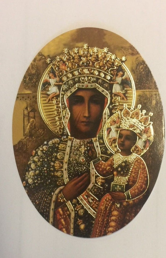 Our Lady of Czestochowa Oval Color Image, New - Journeys of Faith