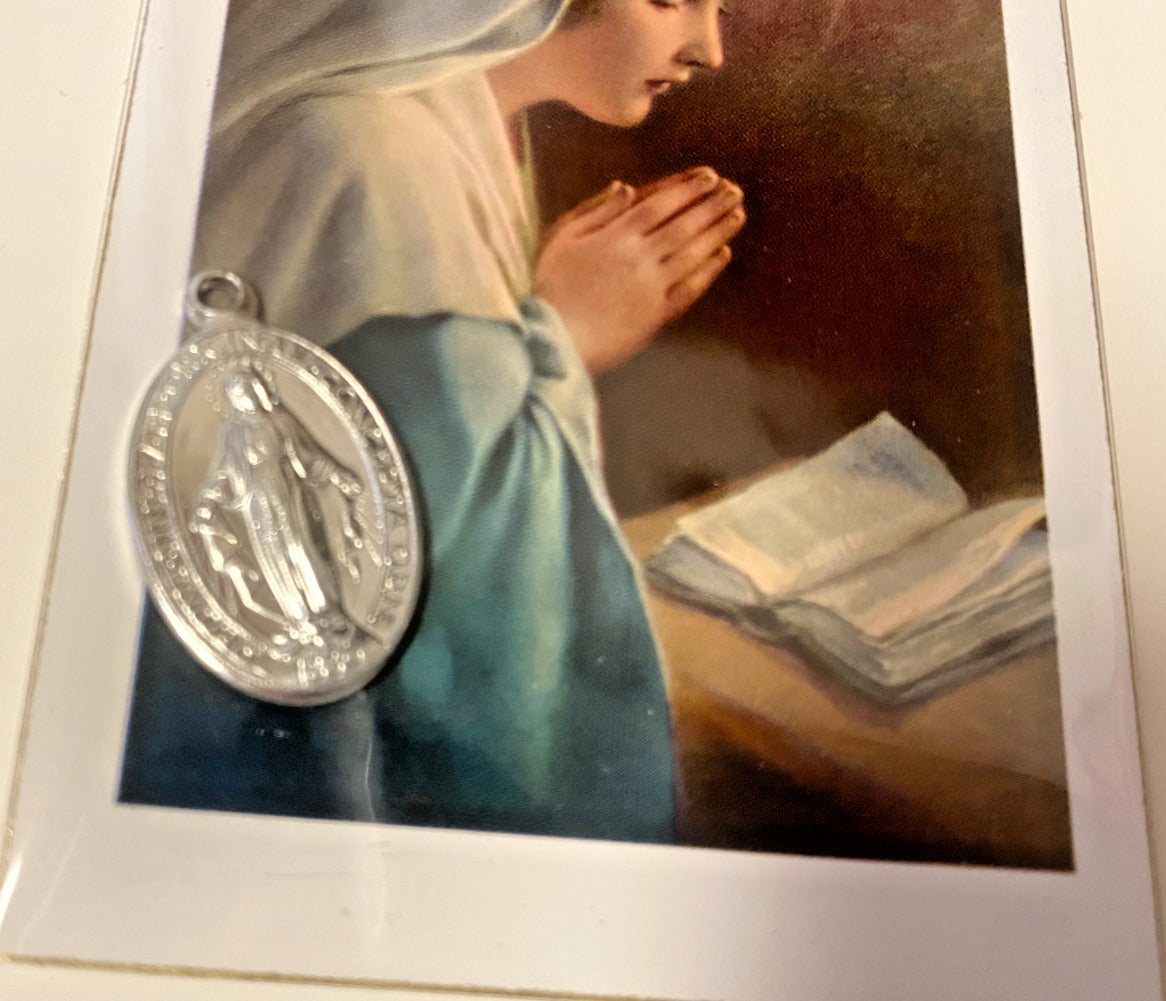 Blessed Mother Image Card  + 1" Medal, New from Japan # GFTSHP-2 - Bob and Penny Lord