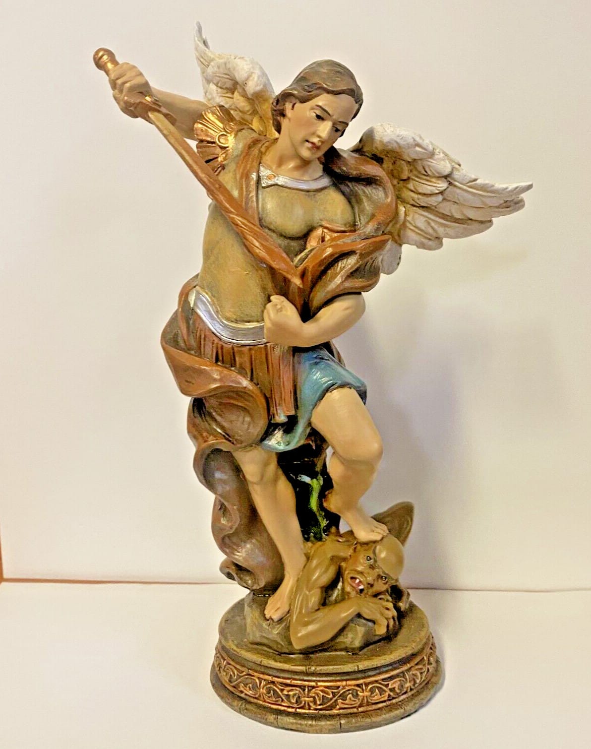 Saint Michael The Archangel 6.5" Hand-Painted Resin Statue Bob and Penny Lord Journeys of Faith Collectibles:Religion & Spirituality:Christianity:Statues & Figures