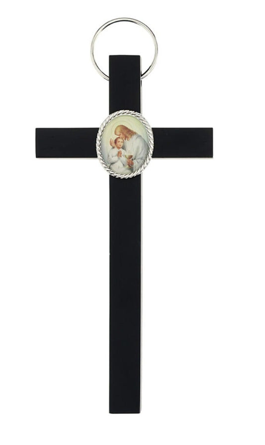 First Holy Communion Boy's Black 6" Wood Cross,  New - #Gftshp-105 Journeys of Faith Collectibles:Religion & Spirituality:Christianity:Crucifixes & Crosses