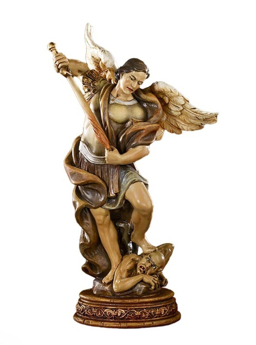 Saint Michael The Archangel 6.5" Hand-Painted Resin Statue Bob and Penny Lord Journeys of Faith Collectibles:Religion & Spirituality:Christianity:Statues & Figures