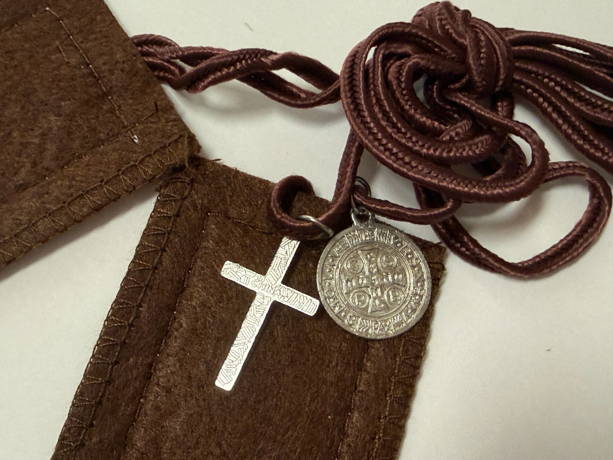 Saint Michael the Archangel. Brown Scapular, New #AB-443-R2