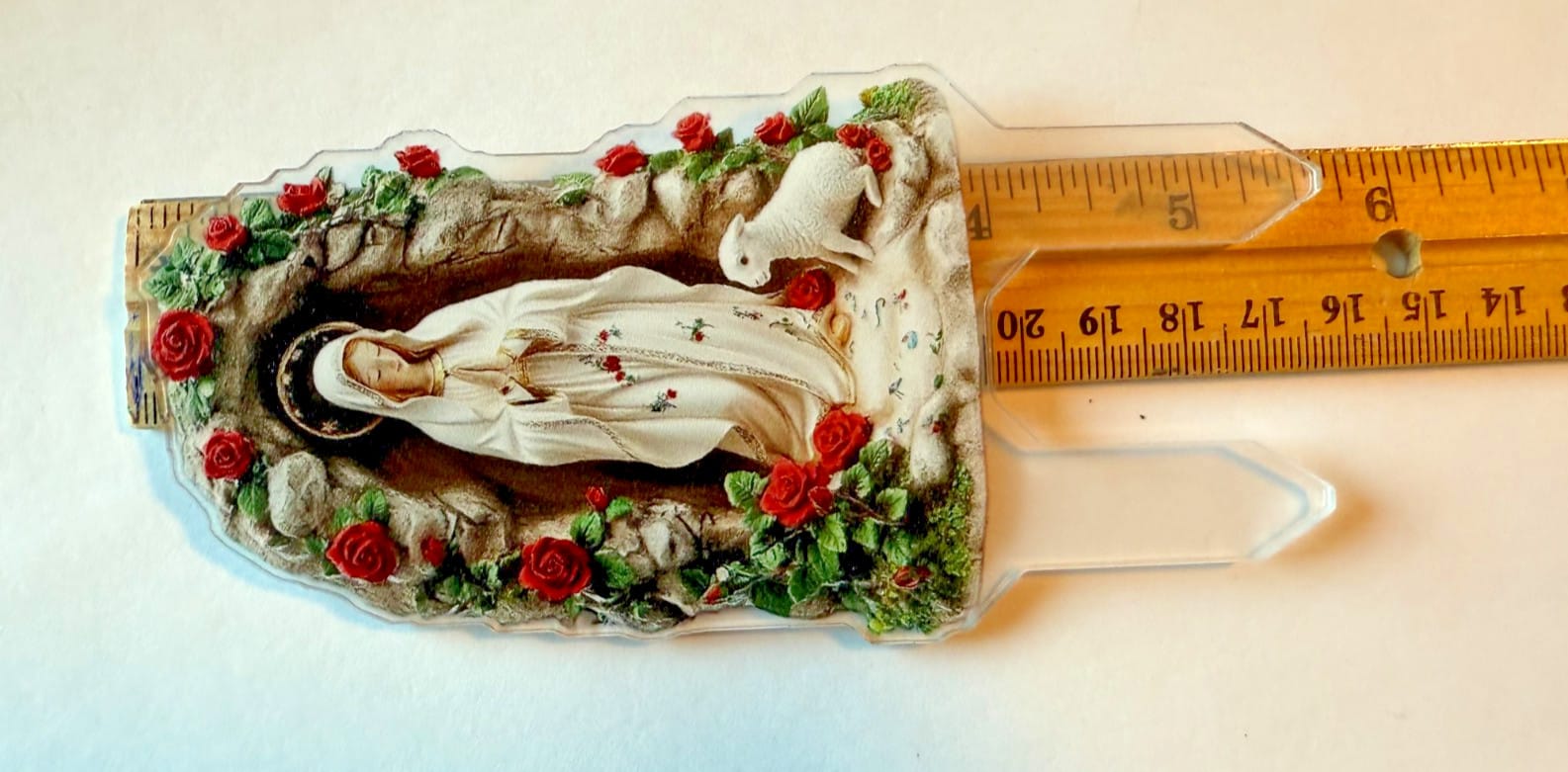 O. L. of Lourdes Acrylic Garden Stake, New #ALM-025-R2 Journeys of Faith Collectibles:Religion & Spirituality:Christianity:Posters, Prints & Pictures