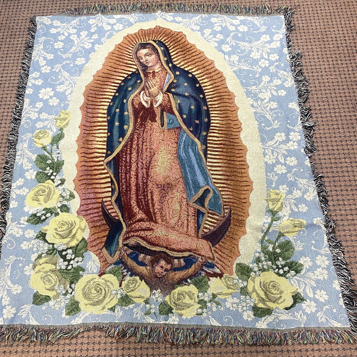 Our Lady of Guadalupe Tapestry Throw Blanket, New #AB-262-R2 Free Shipping