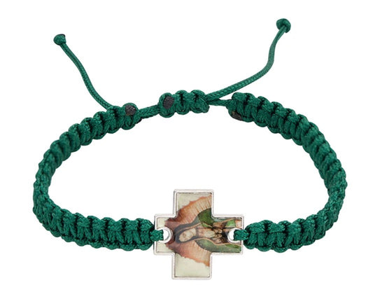 O L of Guadalupe Green Cord Bracelet,  New #Gftshp -145 - Journeys of Faith
