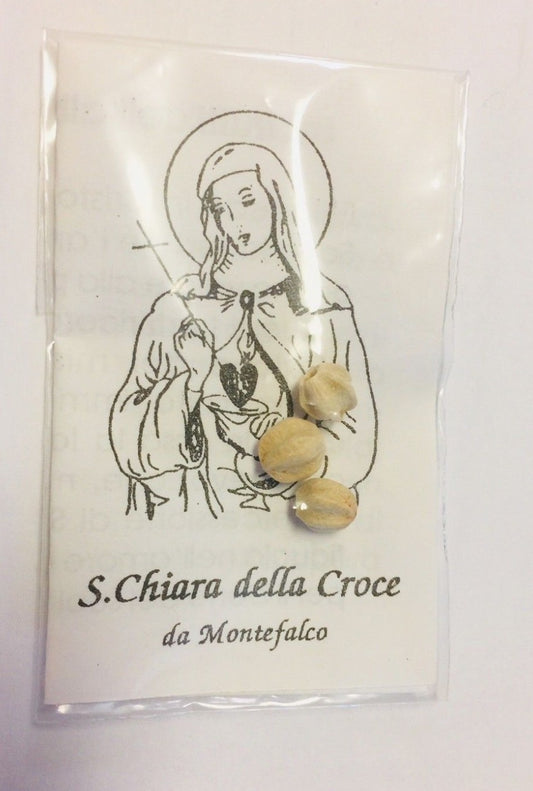 Saint Clare of Montefalco collectible figurine by Bob and Penny Lord, featuring detailed religious Christian imagery from Italy.