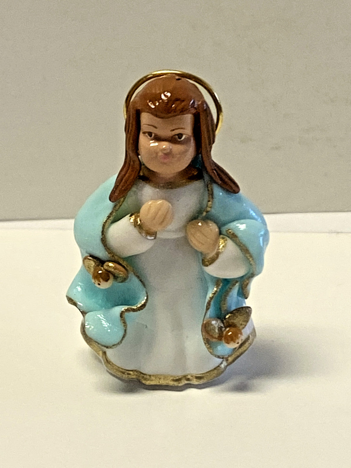 Small Immaculate Heart of Mary miniature statue, 1.5 inches, featuring religious craftsmanship from Colombia, by Bob and Penny Lord.