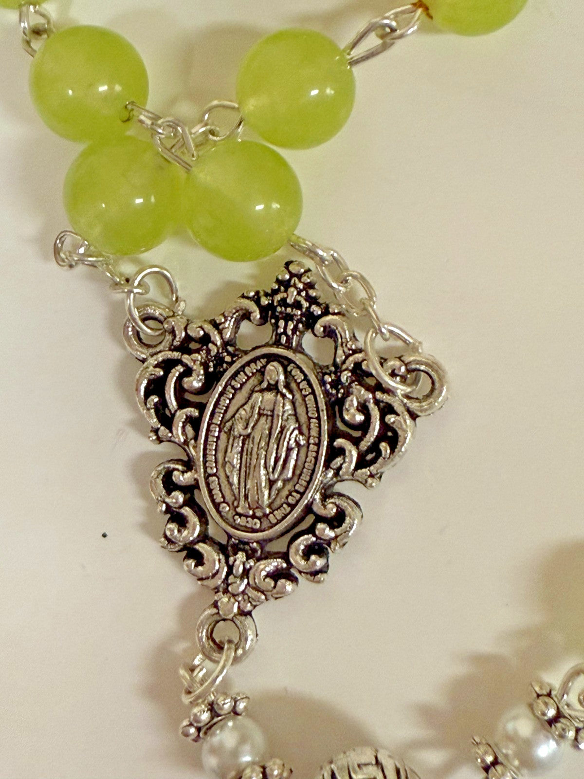 Seafoam Green Rosary,  New Gftshp-65 - Journeys of Faith