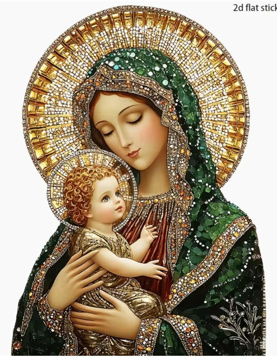 Blessed Mother with Child Vinyl  Sticker,  New #Gftshp-256