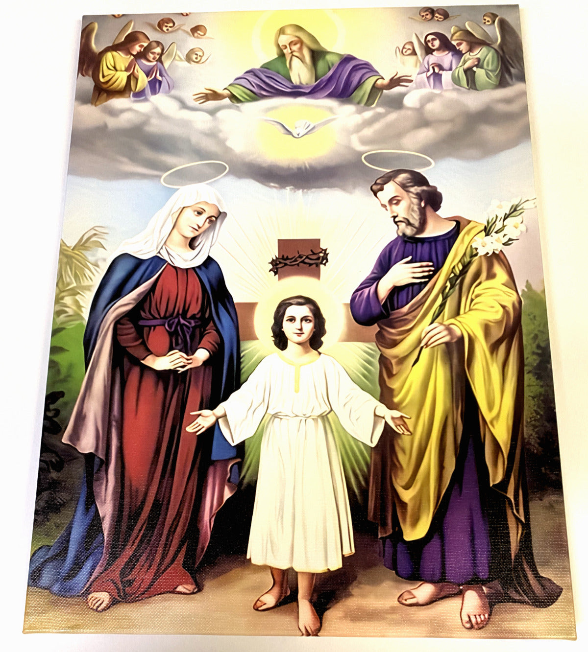 The Love of God- Blessed Mary, Jesus & St Joseph 16" x `12" Canvas, New #GFTSHP - Bob and Penny Lord