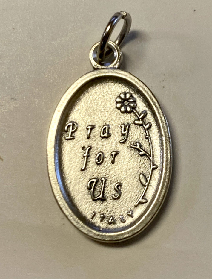 Saint Rita of Cascia(Patron St of Abused) Prayer Card + Medal,  New #PCM-026