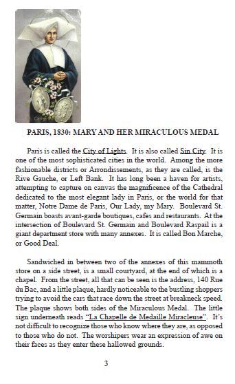 St Catherine Laboure &  Miraculous Medal Pamphlet/Minibook,by Bob and Penny Lord - Journeys of Faith