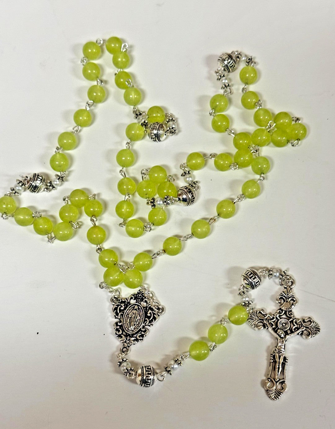 Seafoam Green Rosary,  New Gftshp-65 - Journeys of Faith