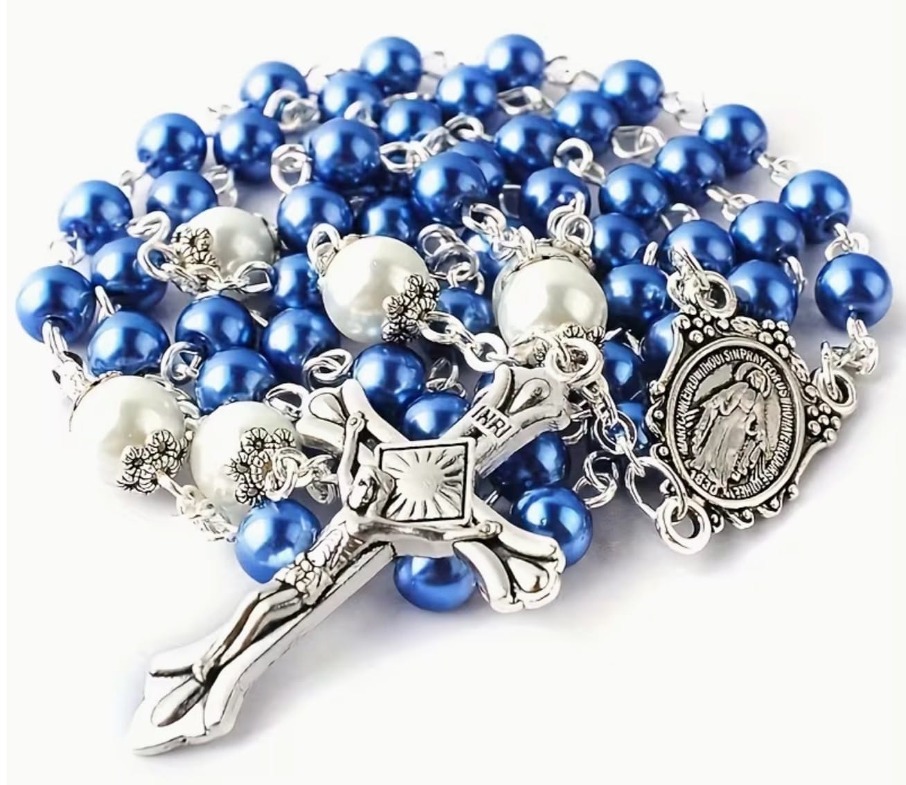 O.L. of  the Miraculous Medal Blue Rosary,  New  #Gftshp-119 Journeys of Faith Collectibles:Religion & Spirituality:Christianity:Rosaries