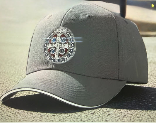 Saint Benedict Medal  Dark Gray Unisex Baseball Cap, New #Gftshp-282 - Journeys of Faith