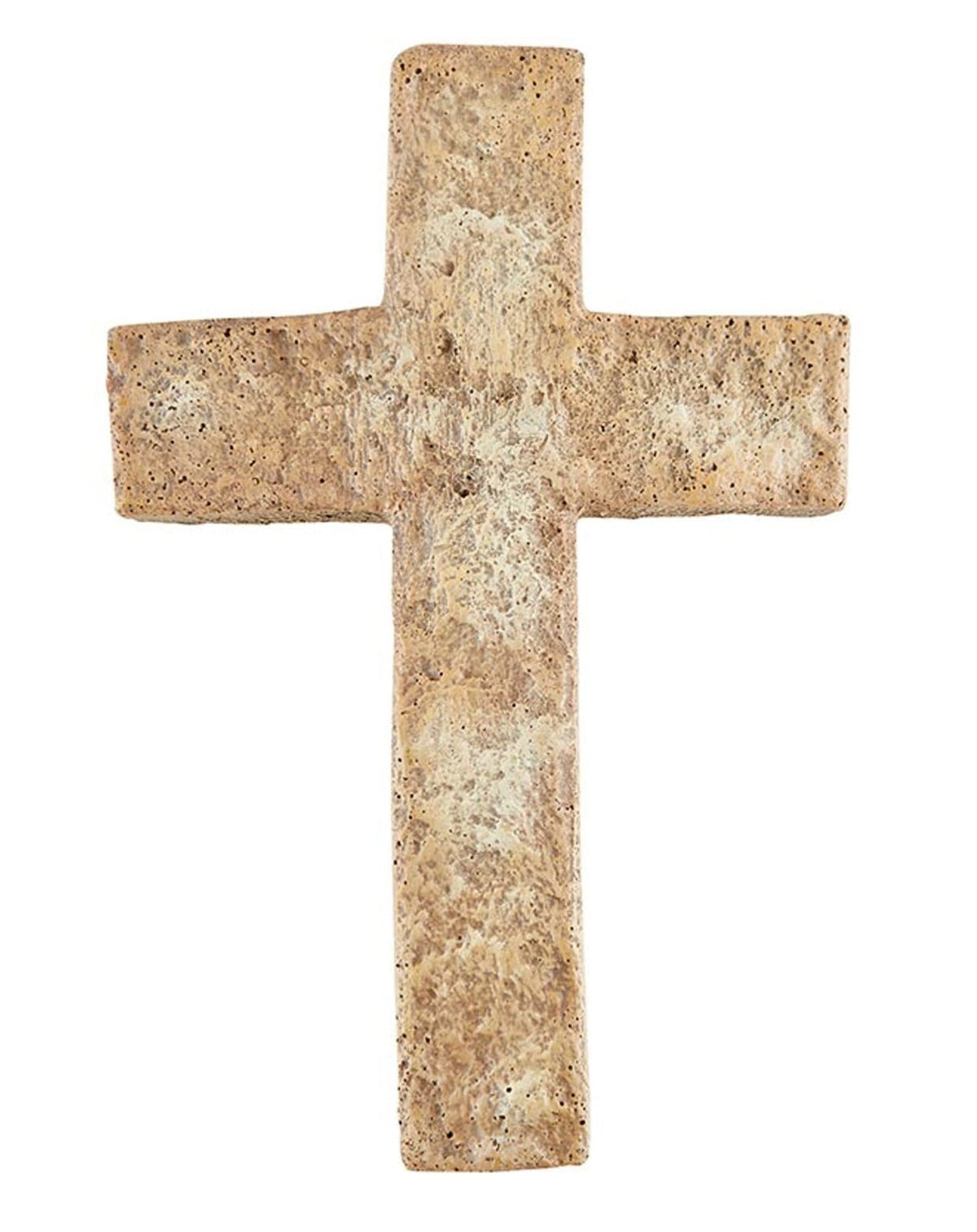 Old Rugged Cross decorative collectible figurine, 8.375 inches tall, unbranded, featuring detailed craftsmanship and rustic design.