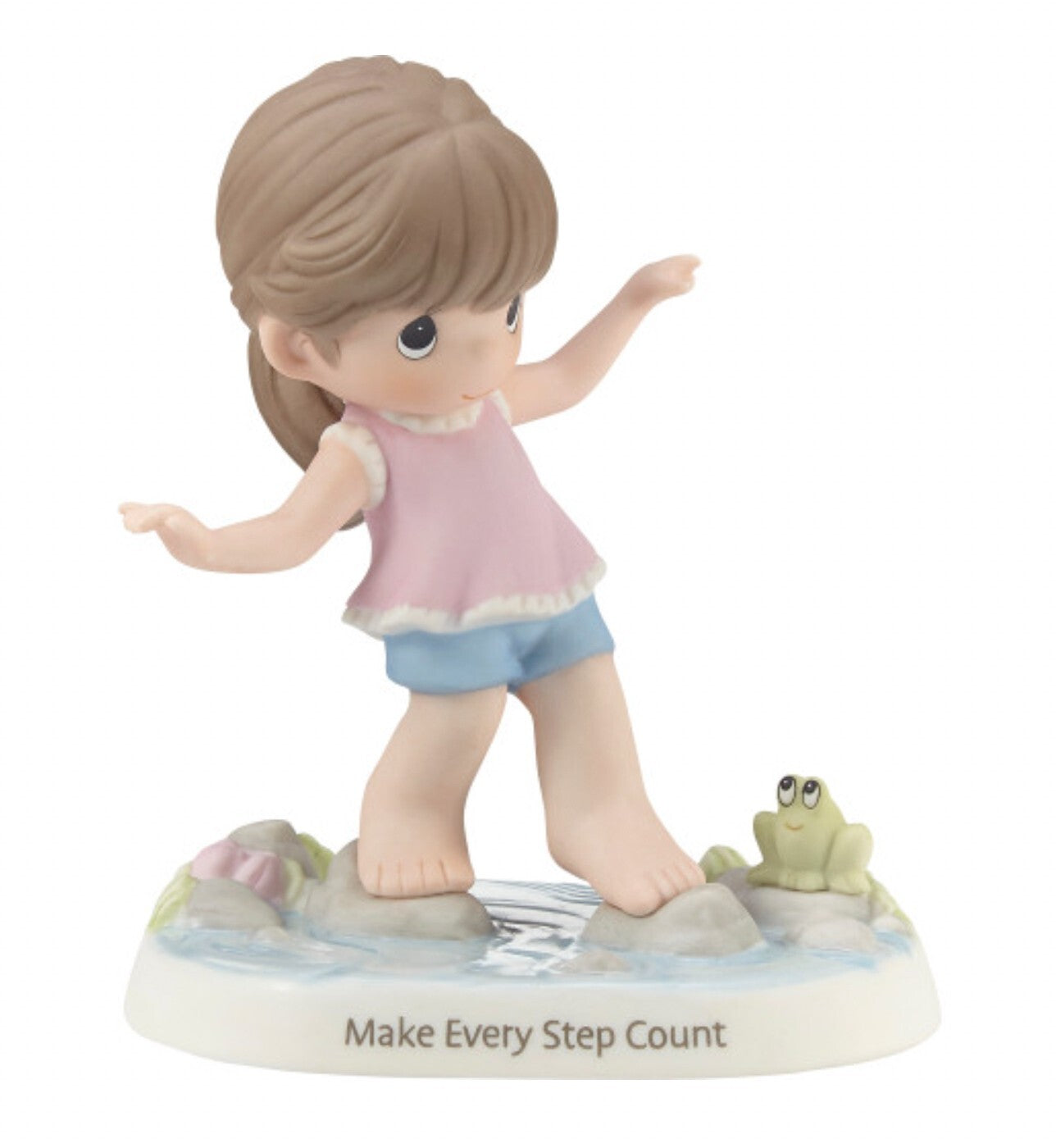Precious Moments "Make Every Step Count" figurine, decorative collectible sculpture featuring a charming character in a heartfelt scene.