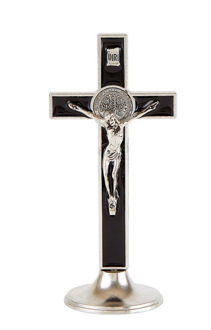 Saint Benedict 4.5" Standing Crucifix,  New #MD-070