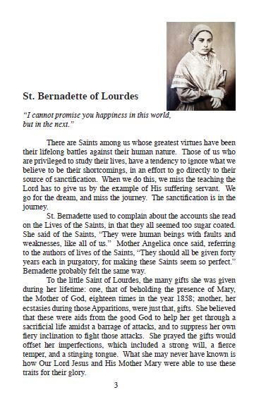 Saint Bernadette of Lourdes Pamphlet/Minibook, by Bob and Penny Lord, New - Journeys of Faith