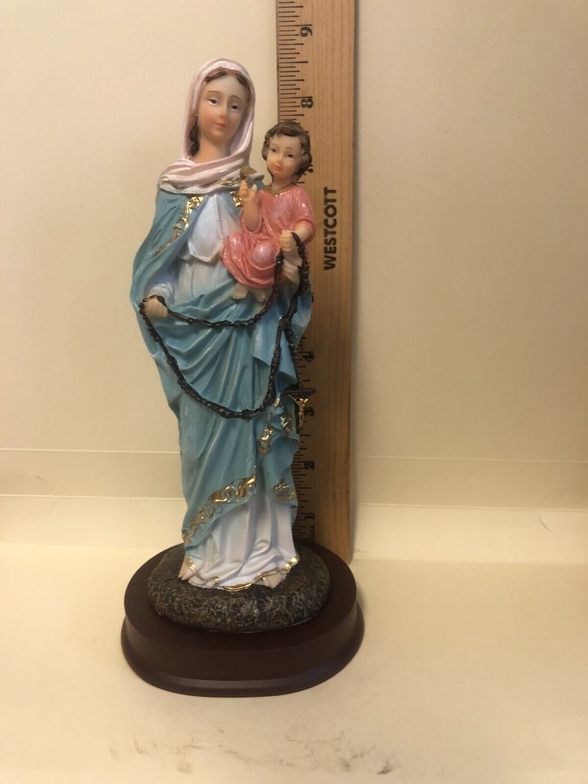 Our Lady of the Rosary Statue, 8.25" New - Bob and Penny Lord