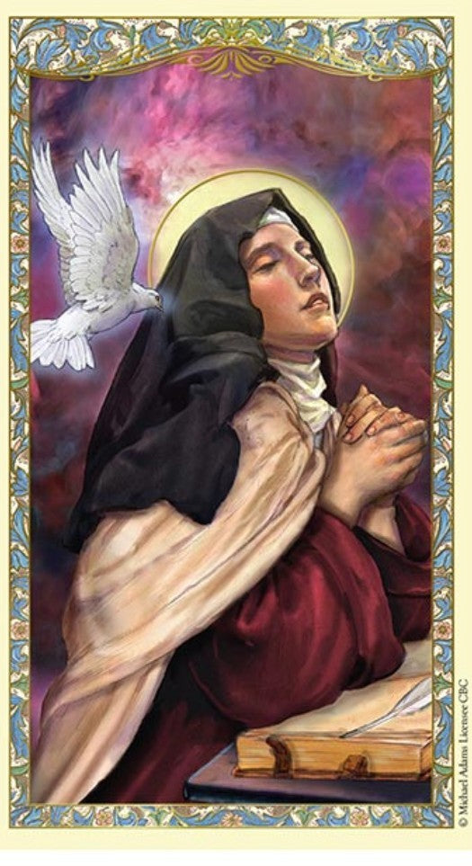 Saint Teresa of Avila Laminated Prayer Card , New  #PCL-23