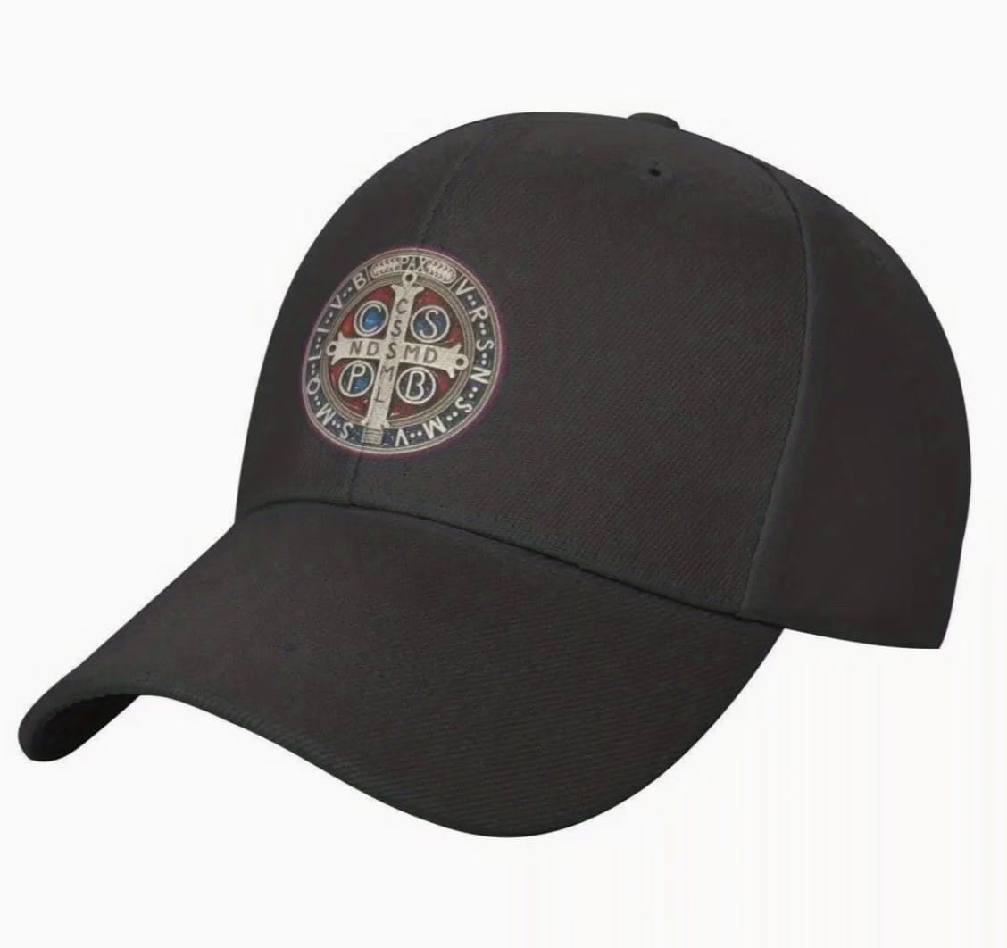 Saint Benedict Medal  Black Unisex Baseball Cap, New #Gftshp-163 Journeys of Faith Collectibles:Religion & Spirituality:Christianity:Other Christian Collectibles