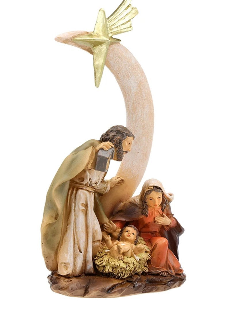 Nativity Figurine with Bethlehem Star,  New #Gftshp-234