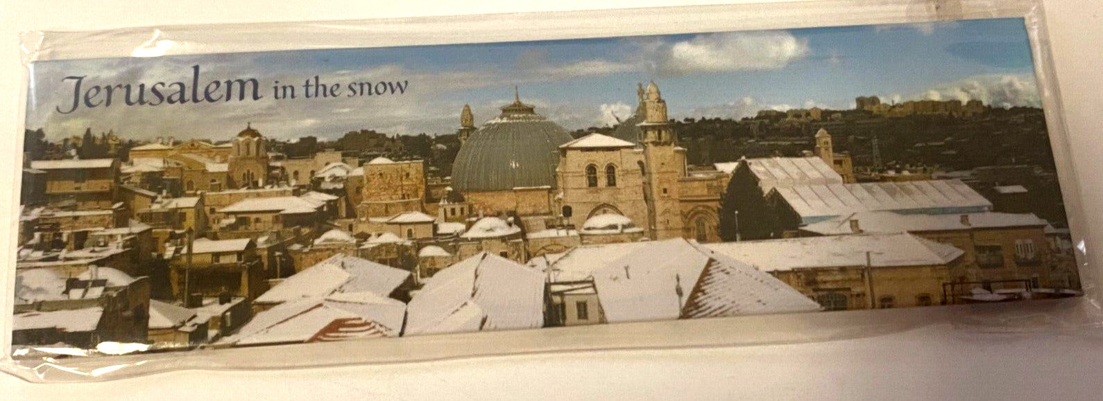 Jerusalem in Snow Magnet, New from Jerusalem - Journeys of Faith