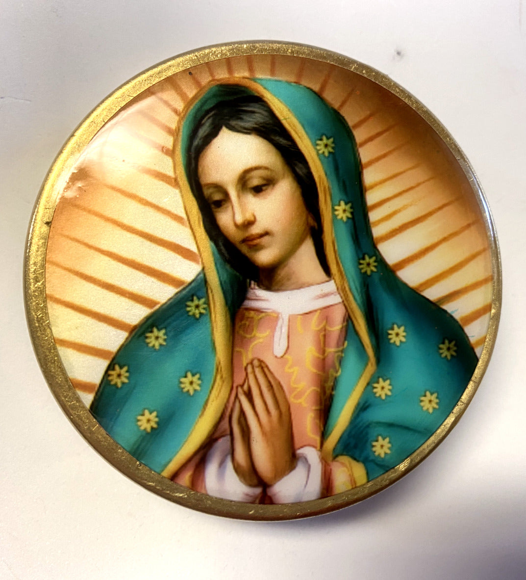 Our Lady of Guadalupe Large Rosary Tin, New