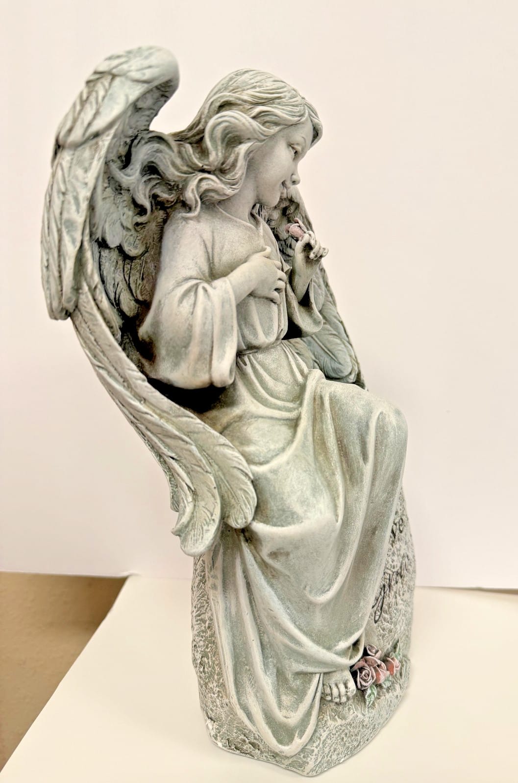 Seated Angel with "Let Love Grow" Stone  12" Garden Statue, New #RM-61-R2 Journeys of Faith Collectibles:Religion & Spirituality:Christianity:Statues & Figures