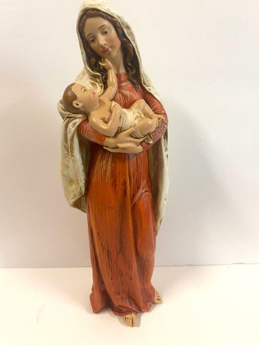 Blessed Mother & Child Jesus/Titled "Child's Touch"  10"H  Statue, New - Journeys of Faith