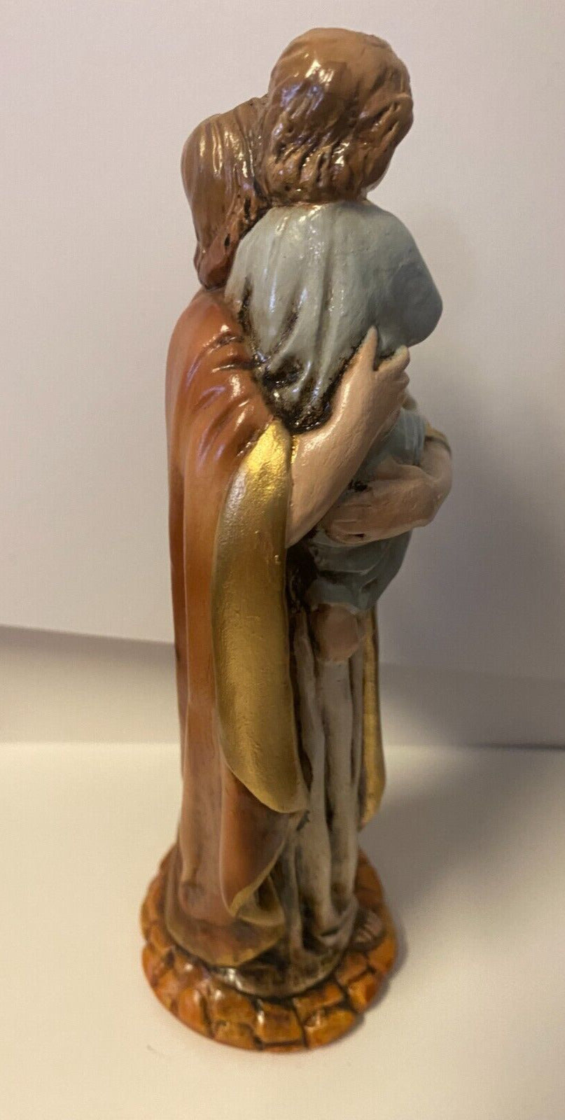 Saint Joseph with Child "A Father's Hug", 7.25" Statue, New from Colombia - Bob and Penny Lord