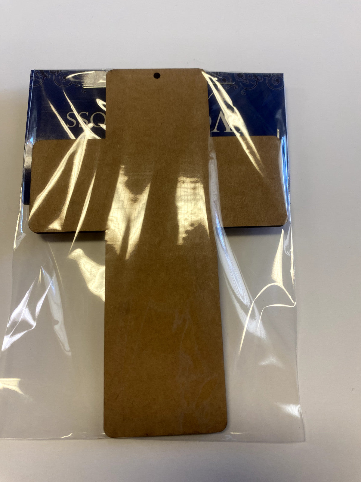 Padre Pio Wood 6" Cross with Prayer, New