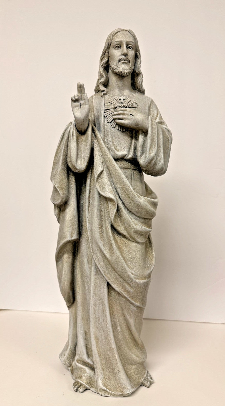 Sacred Heart Of Jesus  17.75"  Garden Statue, New #RM-067-R2