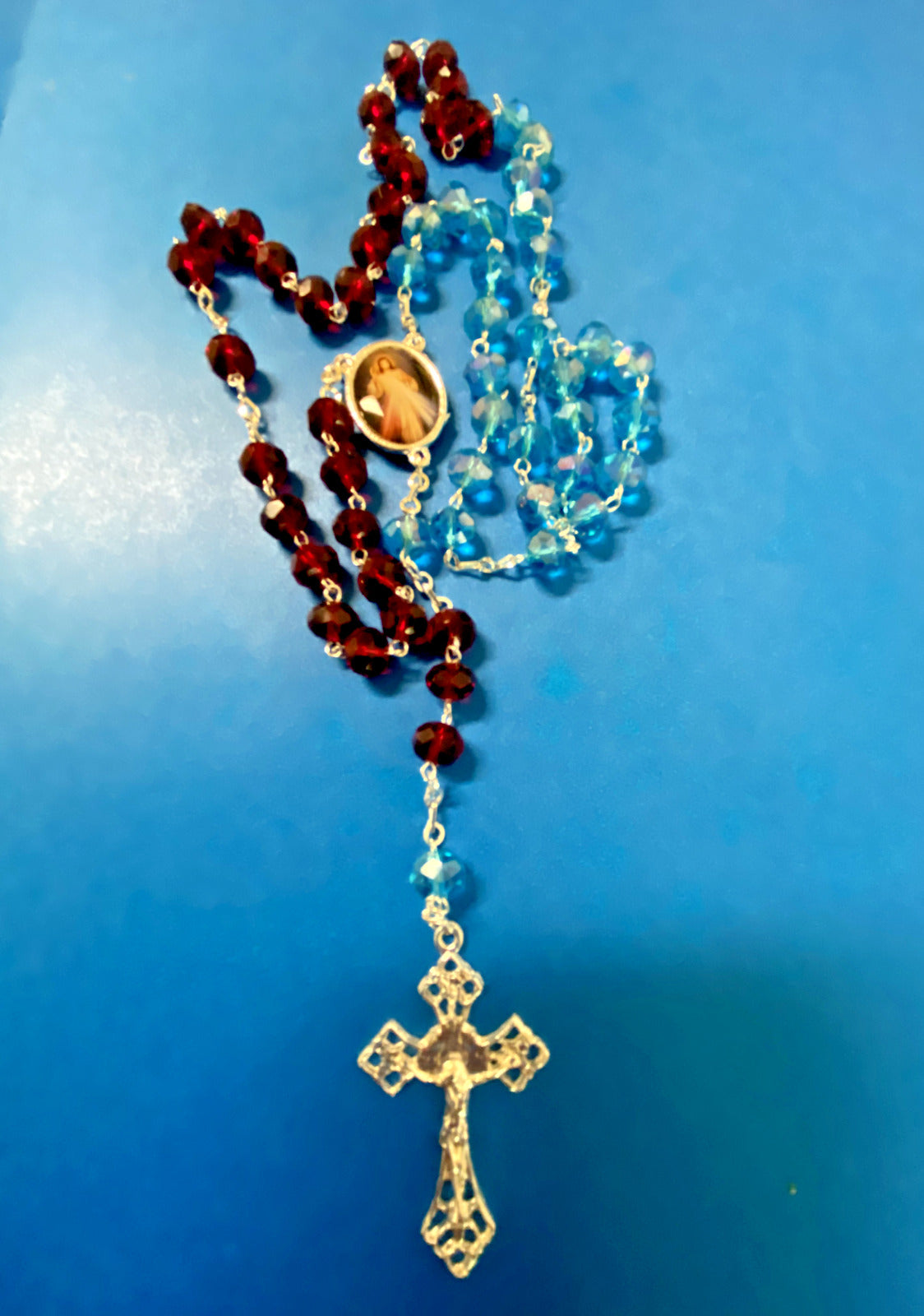 Divine Mercy Handmade Rosary,New from Colombia #L057