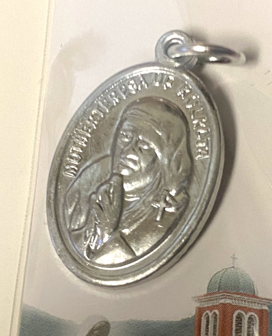 Saint Mother Teresa Silver Tone Medal, New From Japan #Gftshp-2