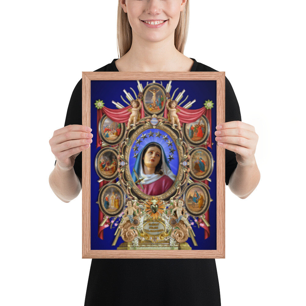 Our Lady of Sorrows Framed poster, New # Gftshp-50 - Journeys of Faith