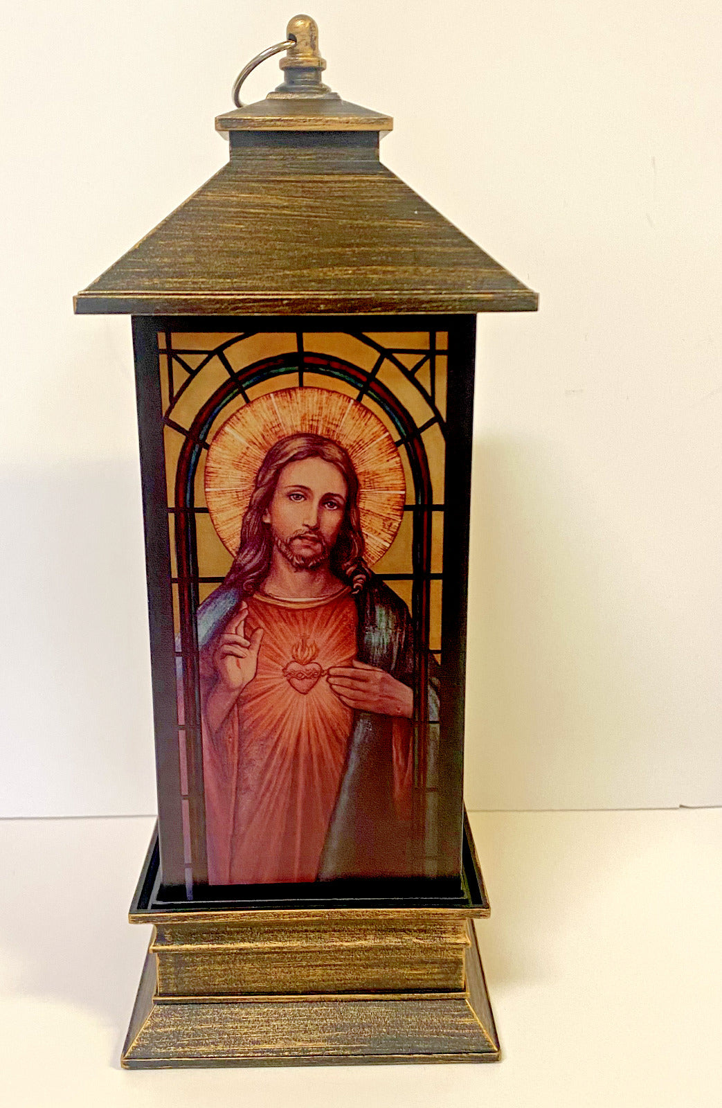 Sacred Heart Of Jesus 11" LED Lantern, New #RM-034