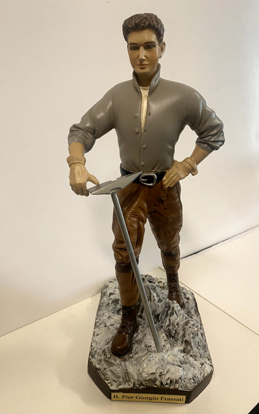 Blessed Pier Giorgio 11.5" hand painted statue,  New from Colombia #F009 - Journeys of Faith