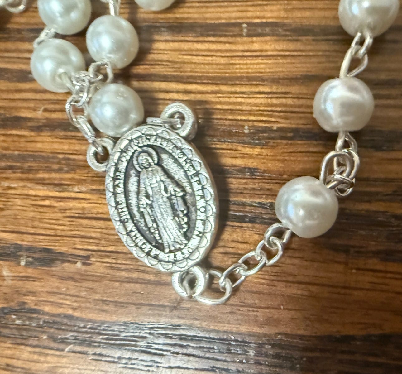 O L of the Miraculous Faux White Pearl Rosary, New #Gftshp-96 Journeys of Faith Collectibles:Religion & Spirituality:Christianity:Rosaries